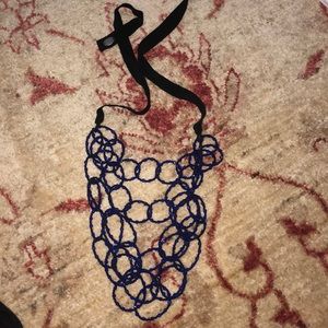 blue link necklace designed by Maria Calderara